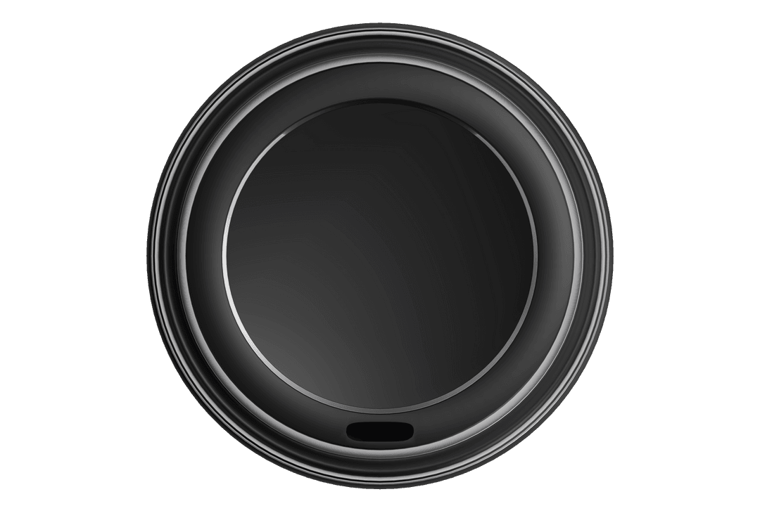 Digital Isolated Black Lens on Transparent Background Vector