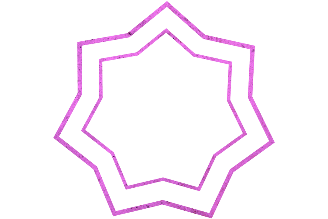 Transparent Geometric Star Shape in Pink Vector Design