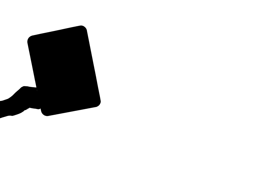 Silhouette of Hand Holding Tablet Vector Transparent