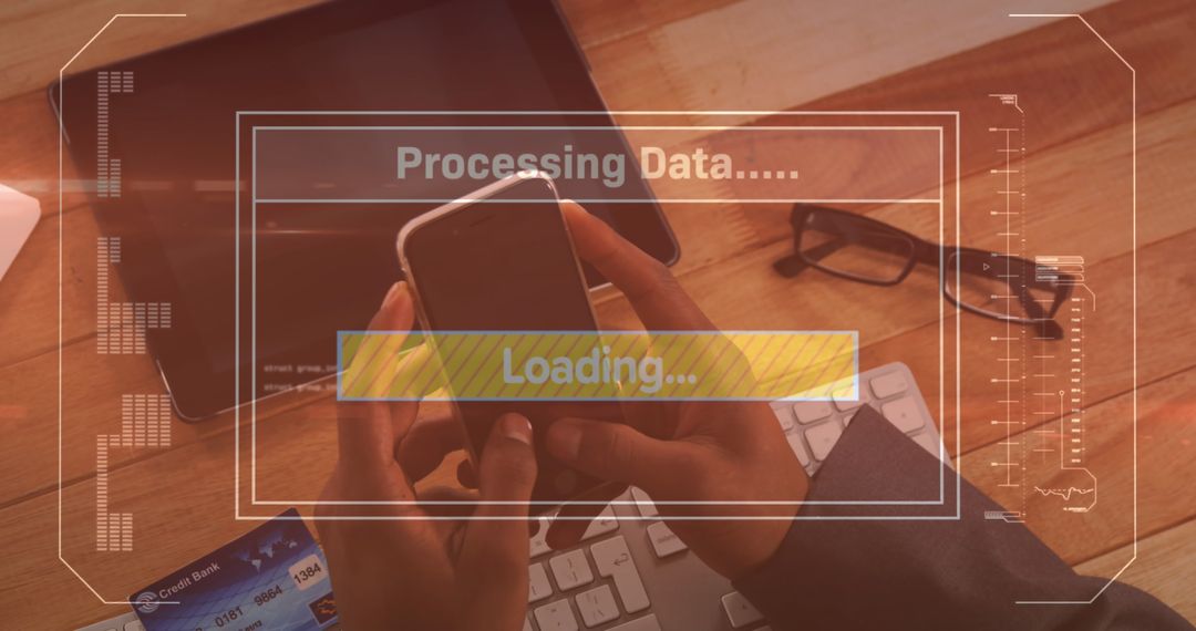 Data Processing Interface with Mobile Technology Concept