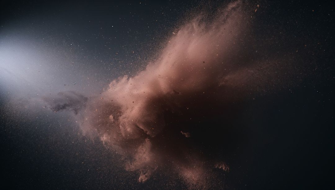 Ethereal Dust Cloud in Mysterious Dark Void