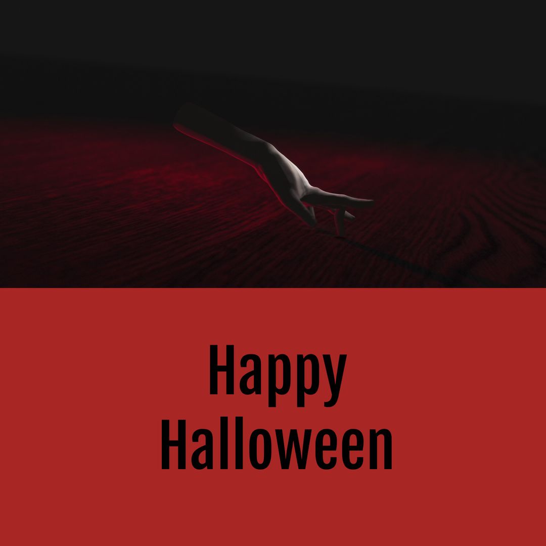 Spooky Severed Hand with Happy Halloween Message