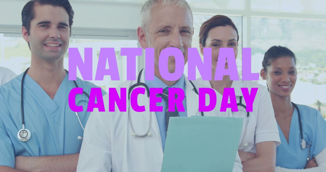 Medical Professionals Celebrating National Cancer Day - Free Images, Stock Photos and Pictures on Pikwizard.com