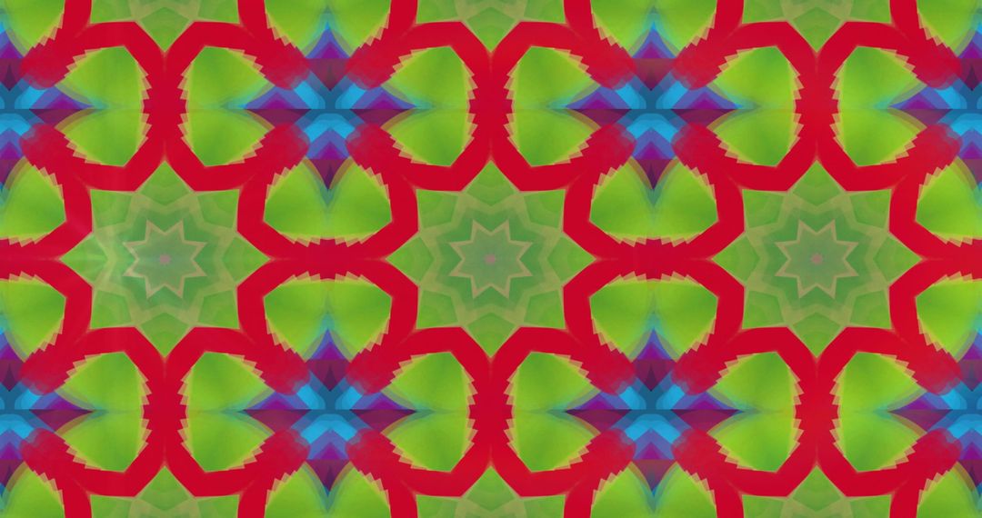 Vibrant Geometric Kaleidoscope Pattern in Bold Colors