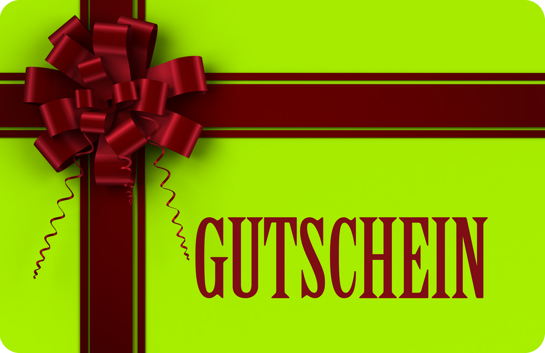 Digital Gift Voucher Gutschein Text with Red Ribbon on Green, Transparent PNG - Download Free Stock Images Pikwizard.com