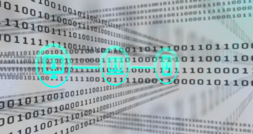 Digital data processing network over binary code