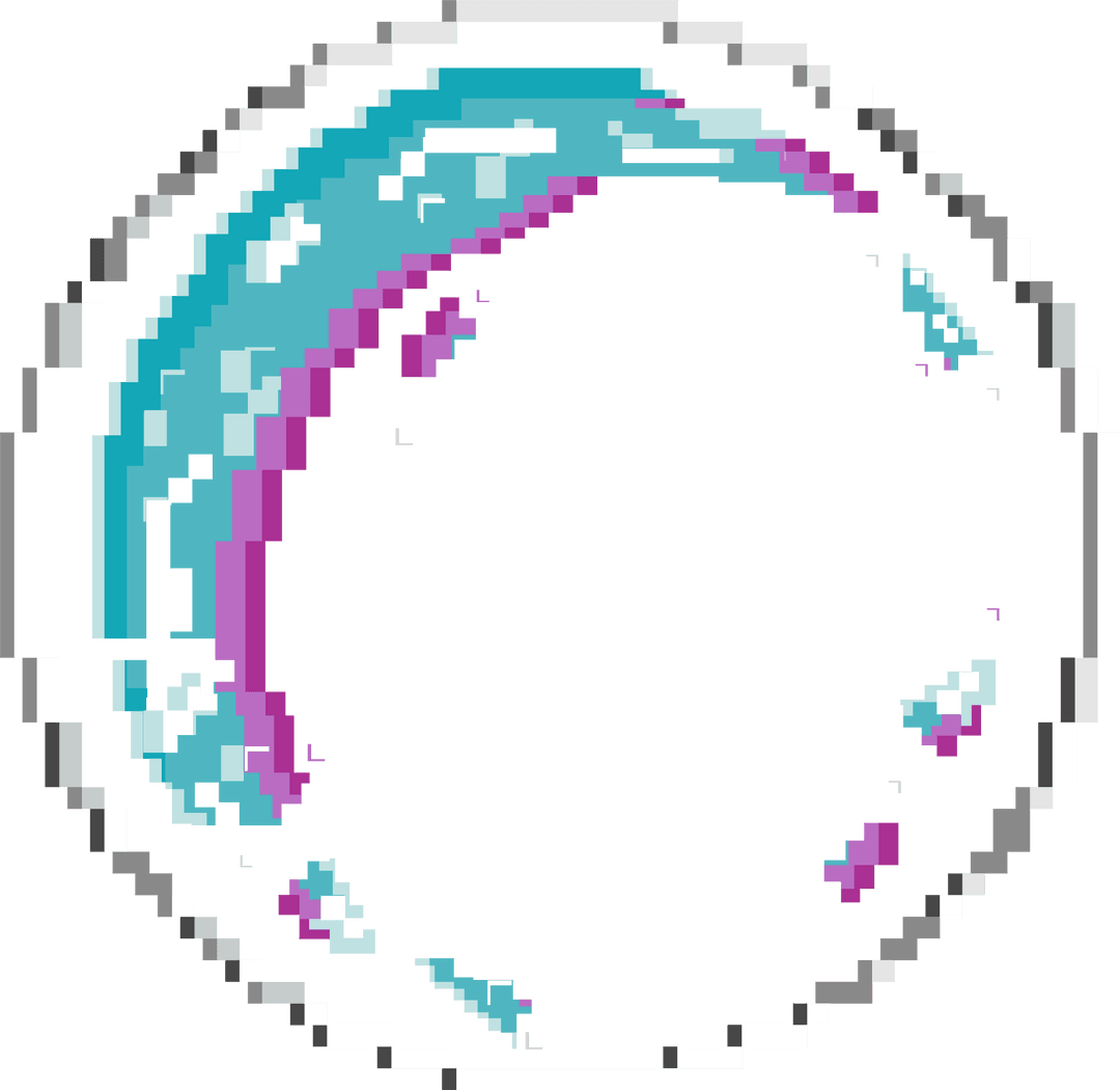 Geometric Pixel Art Ring on Transparent Canvas