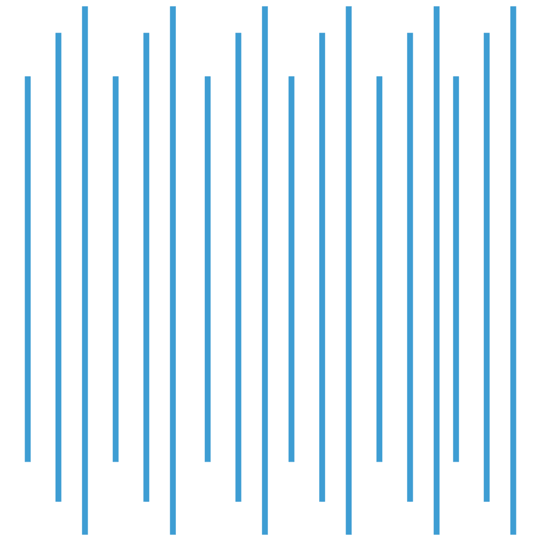 Abstract blue vertical lines pattern on transparent background
