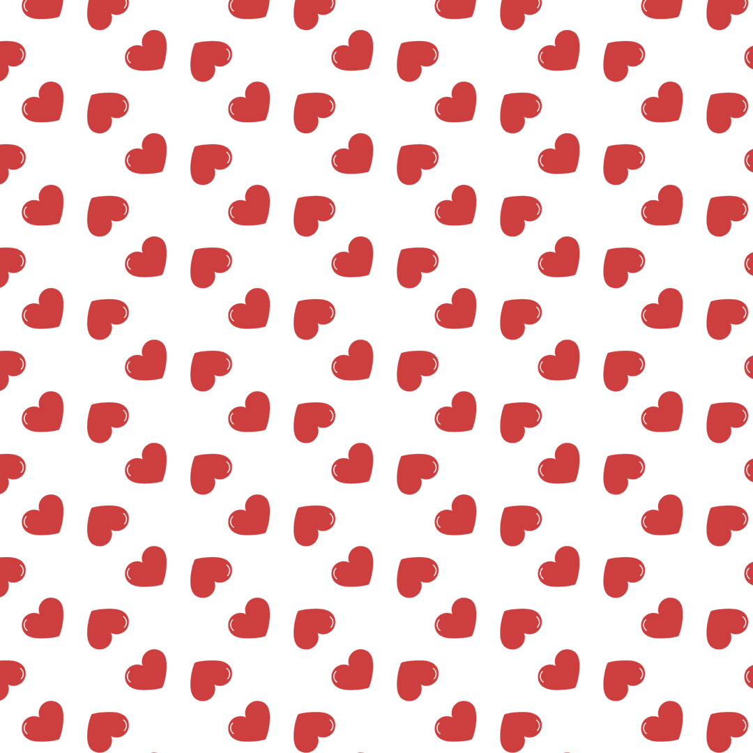 Seamless Transparent Red Hearts Pattern for Valentine's Day Design