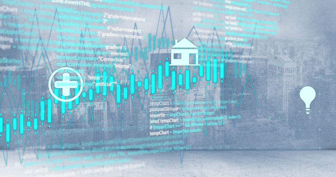 Digital Energy Analytics Over Cityscape with Data Overlay