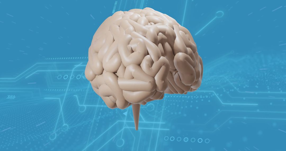 Digital Brain Expressing Future of Technology and AI