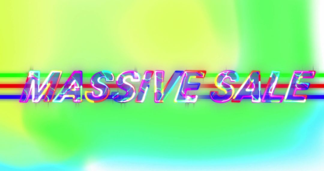 Vibrant Glitch Text Design with Digital Effects