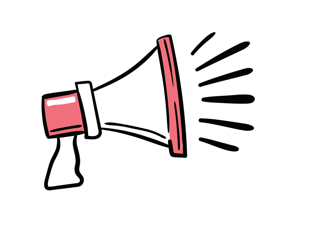 Digital Illustration of Loudspeaker Symbol on Transparent Background