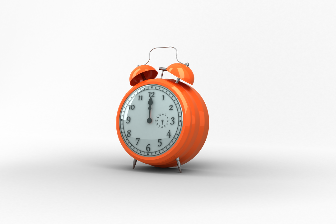 Orange Alarm Clock Design on Transparent Background - Download Free Stock Images Pikwizard.com