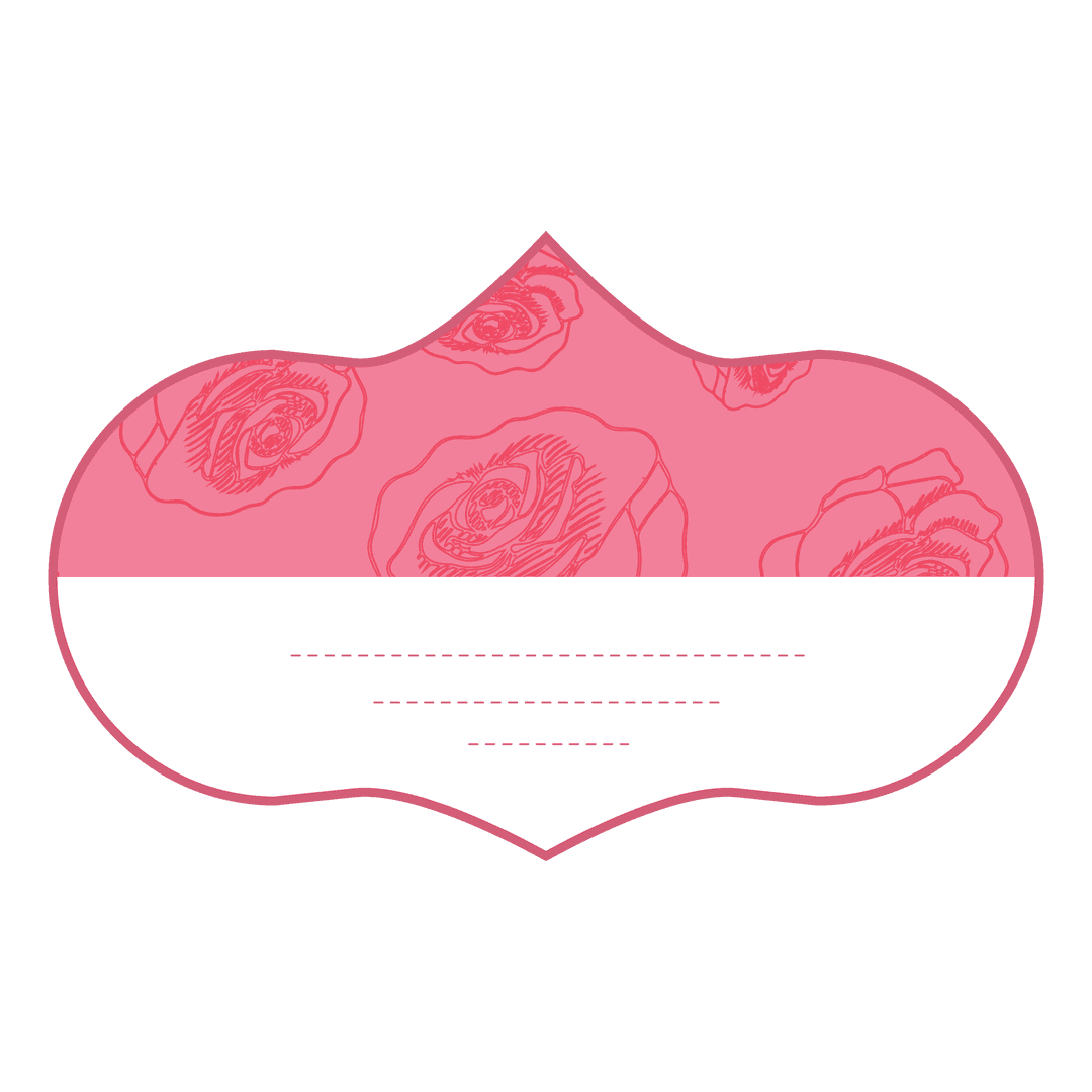 Elegant Pink Banner Design with Copy Space on Transparent Background