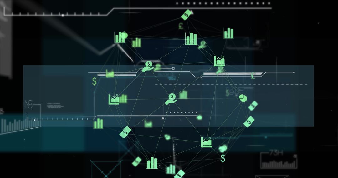 Global Business Finance Data Network Concept