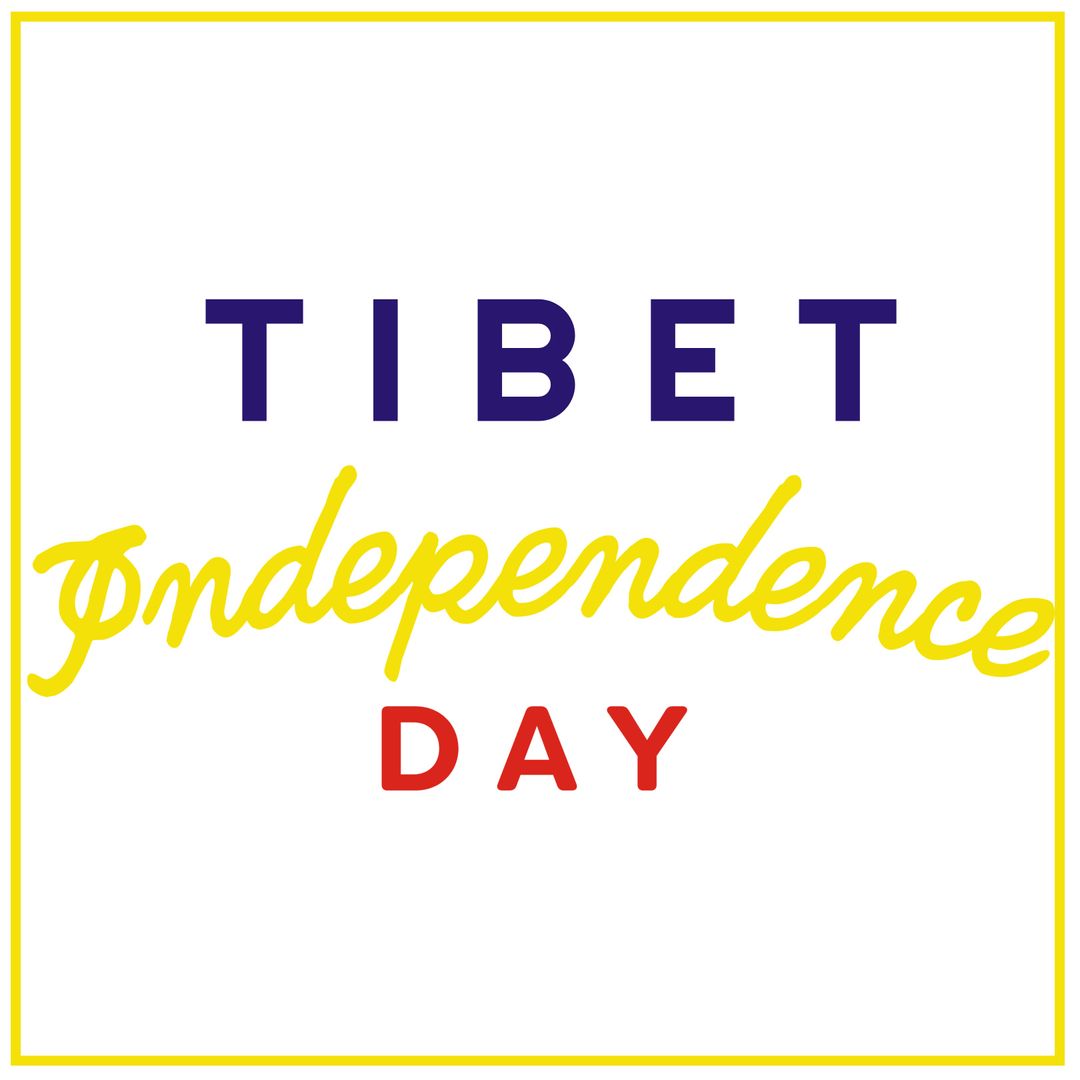 Celebrating Tibet Independence Day Typography Design