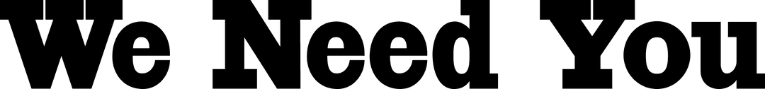 We Need You Text Transparent png Motivation Concept