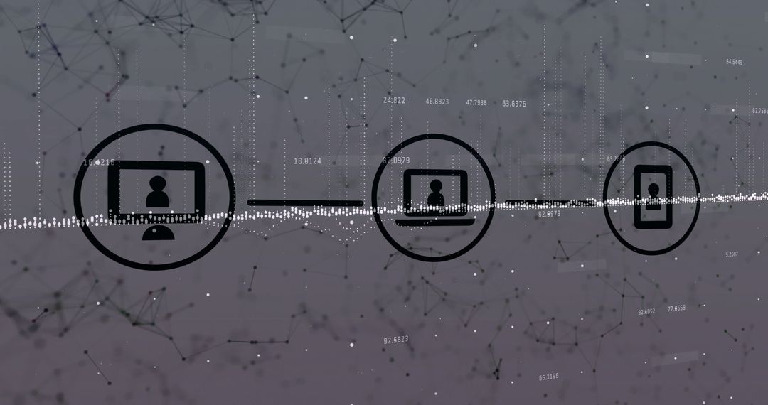 Digital Communication on Abstract Network with Device Icons