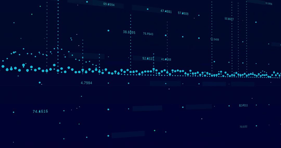 Cyan Data Points Band Displaying Dense Time-Series Scatterplot on Dark Analytics Dashboard