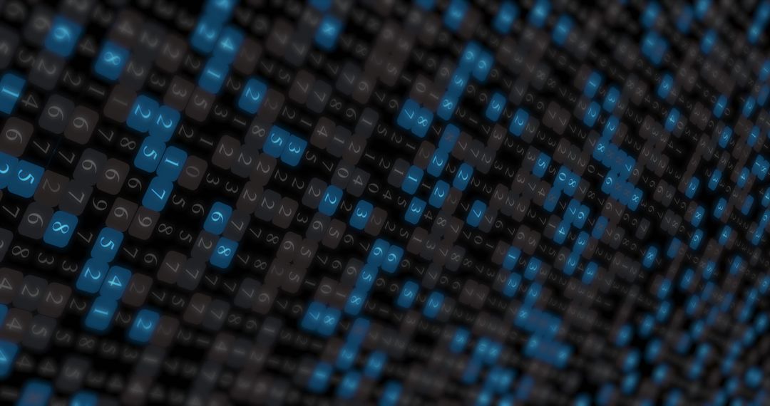 Dynamic Number Pattern on Digitally Generated Blocks - Free Images, Stock Photos and Pictures on Pikwizard.com