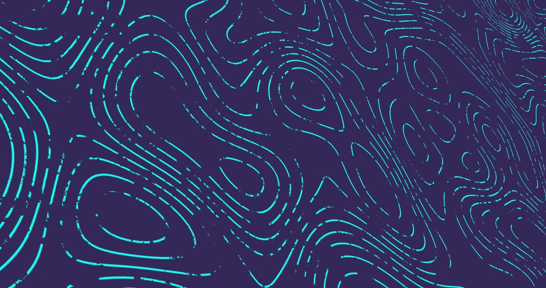Abstract Wave Pattern with White Lines on Blue Background