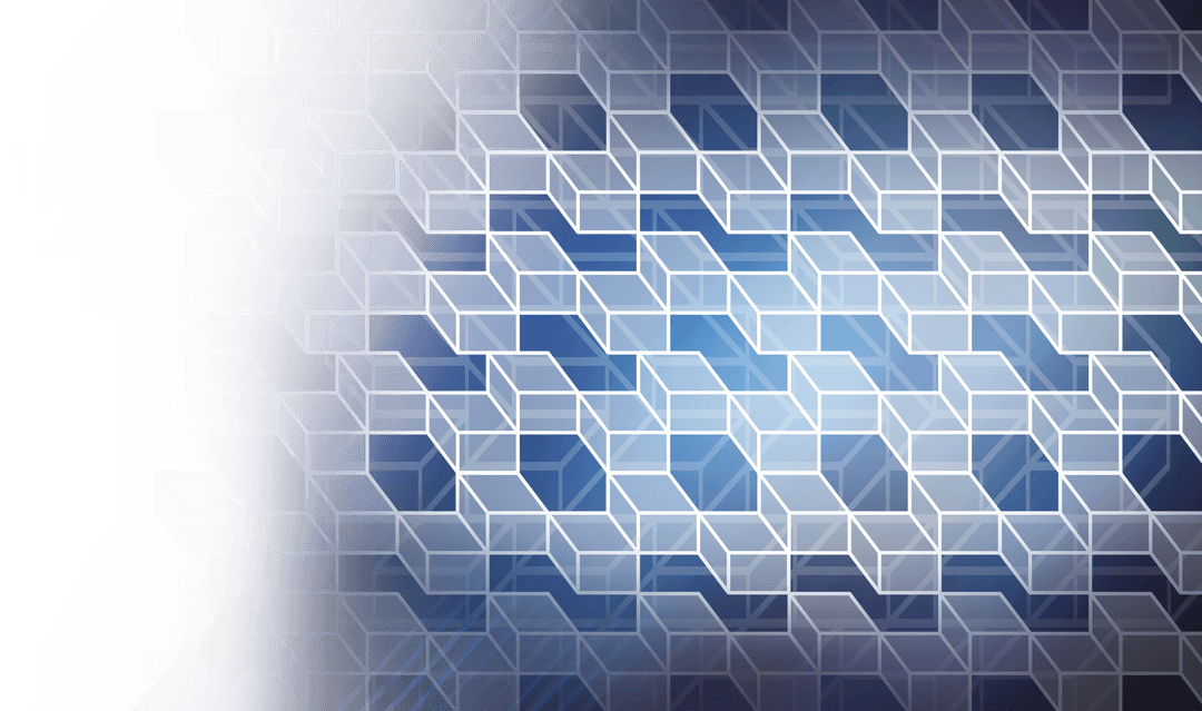 Abstract Digital Shape with Blue Transparent Geometric Design