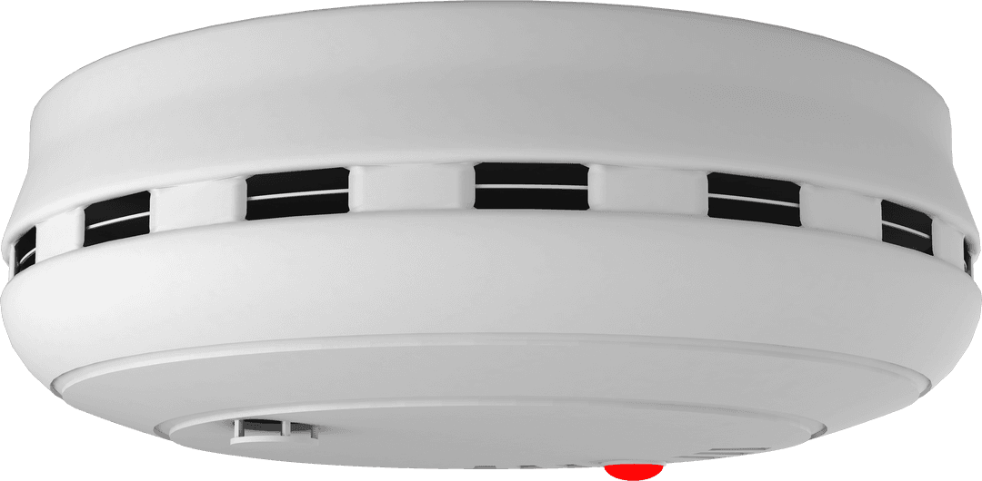Transparent Smoke Alarm with Red Button