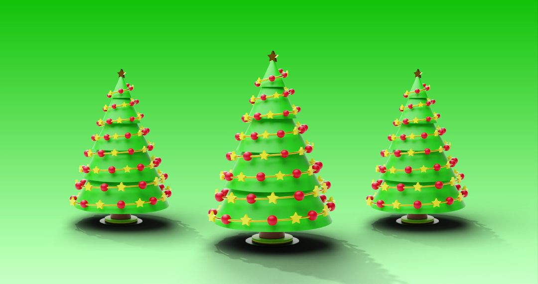 Spinning Christmas Trees Festive Holiday Animation