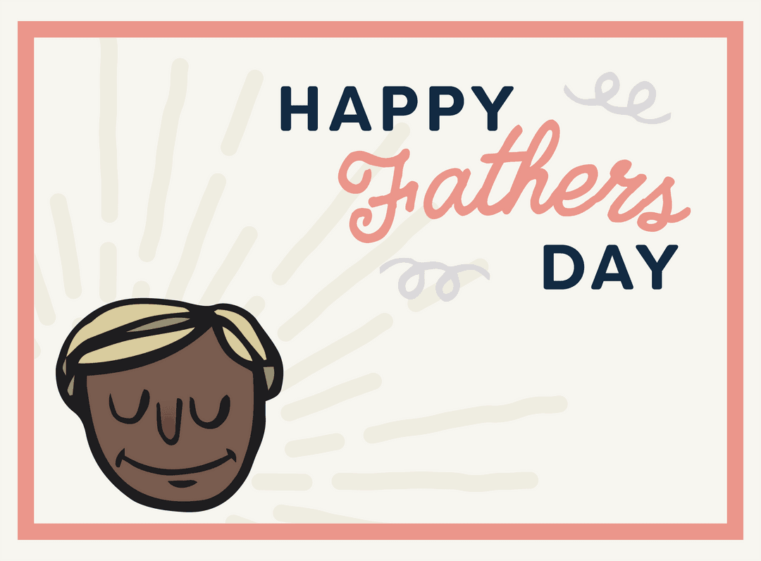 Happy Fathers Day Illustration Vector on Transparent Background