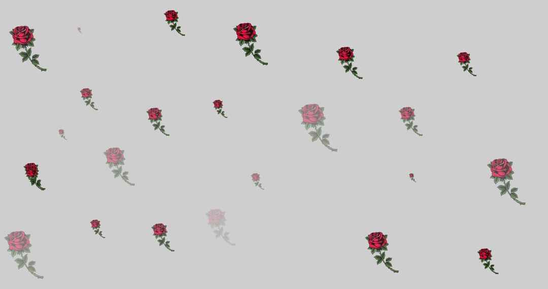 Red Roses Floating in Hypnotic Motion on Grey Background - Free Images, Stock Photos and Pictures on Pikwizard.com