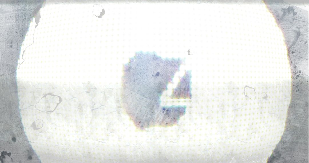 Vintage Style Distressed Number 4 in Circular Frame