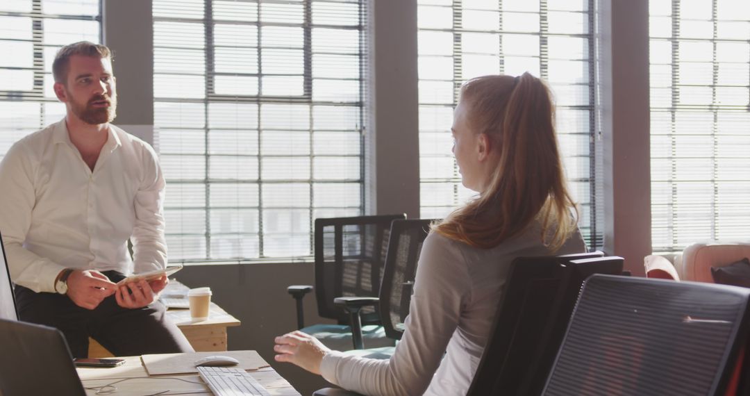 Creative Team Innovation Meeting in Modern Office Space