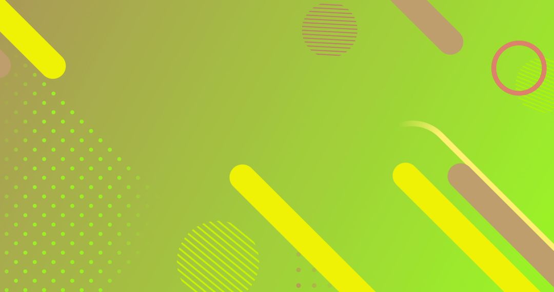 Dynamic Geometric Shapes on Vibrant Green Background