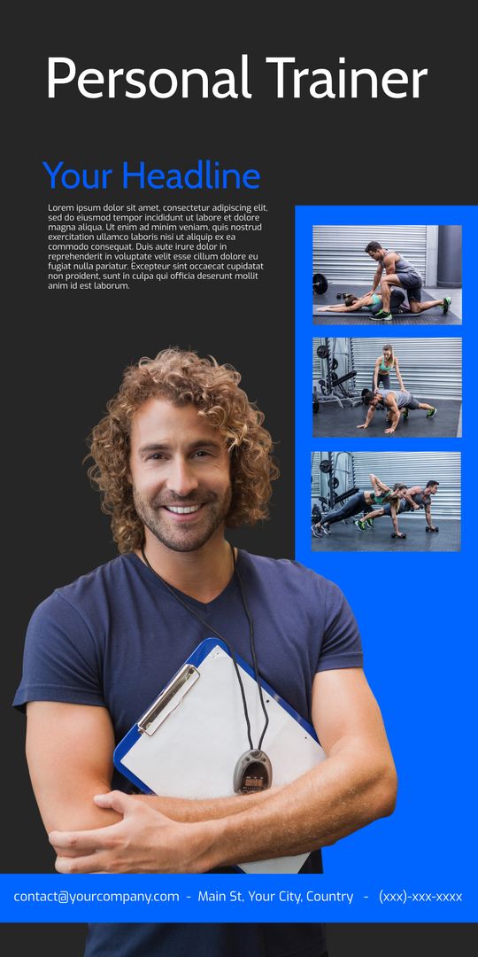 Personal Trainer Advertisement for Fitness and Health Services