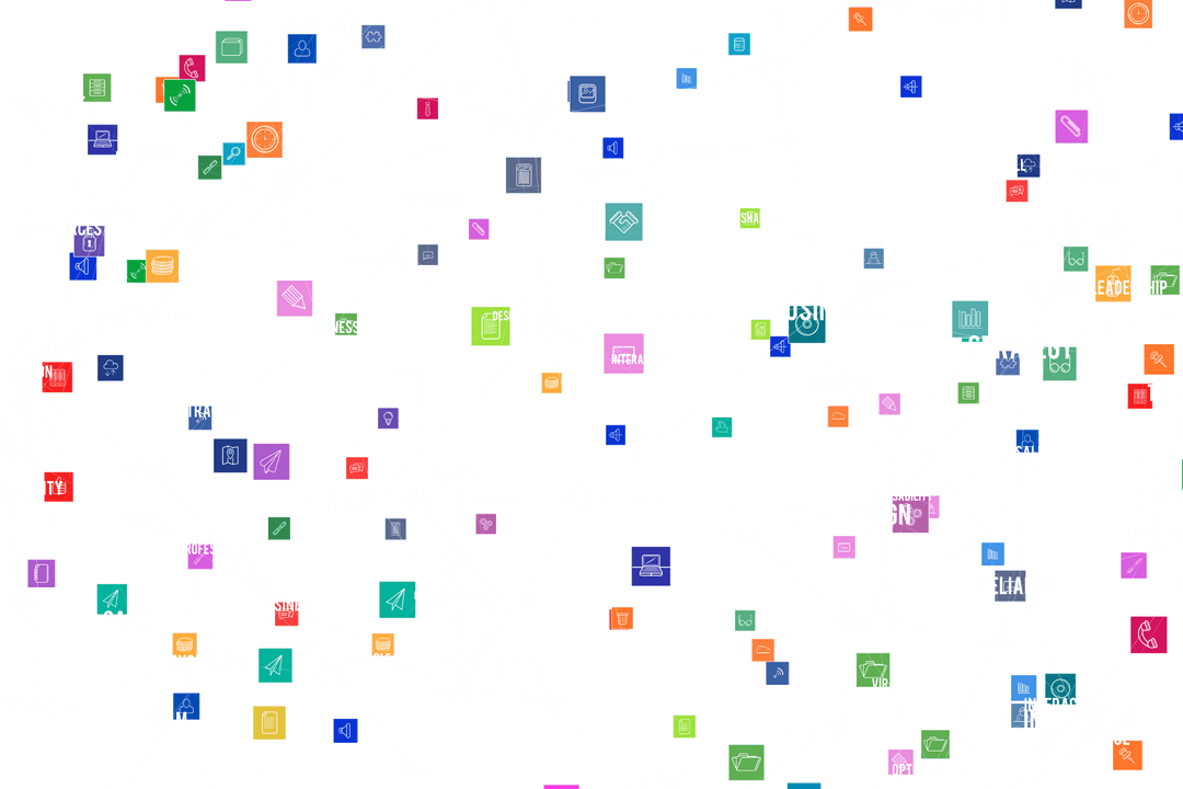 Transparent Connectivity Network of Colorful Icons