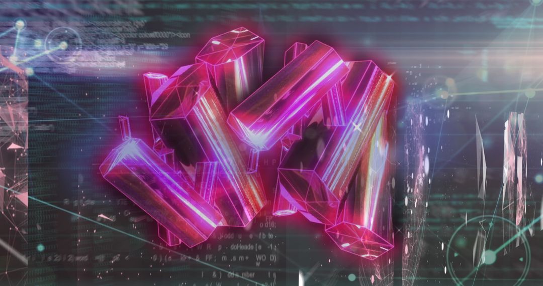 Vibrant Digital Matrix on Circuits Abstract Concept