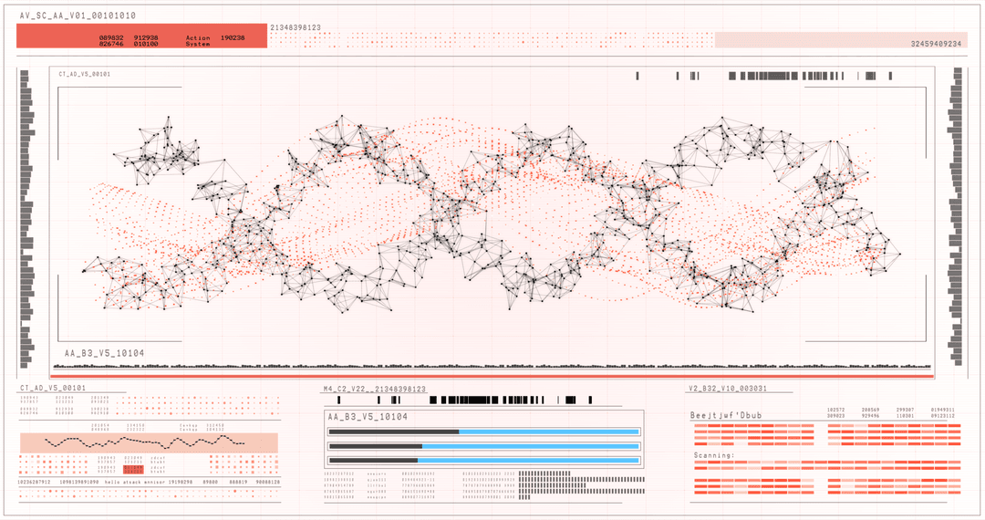 Transparent Digital Interface Illustration in Sci-Fi Style