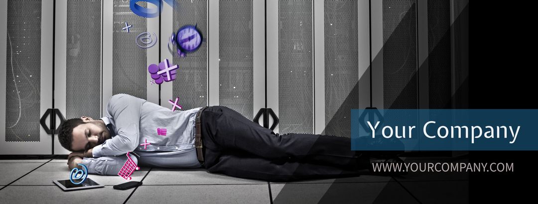 Stressed it professional overwhelmed by digital icons