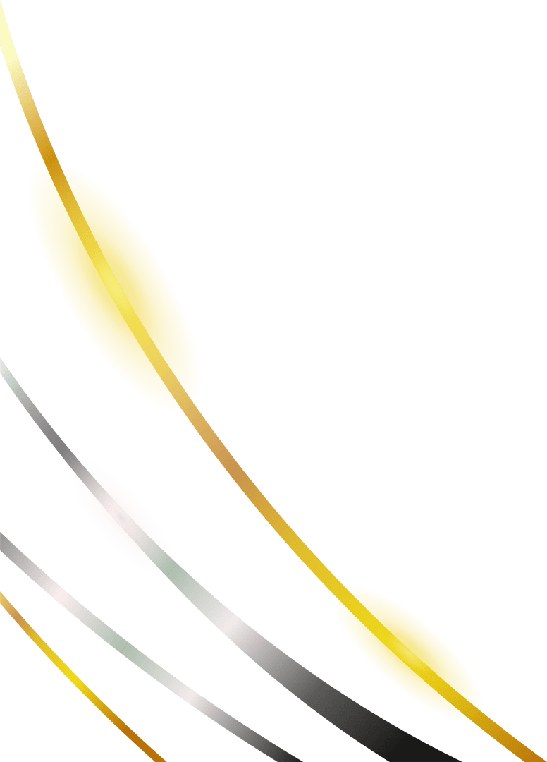 Abstract Metallic Rods with Vibrant Ellipses on Transparent Background