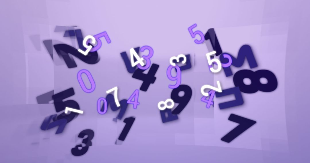 Dynamic Numbers and Letters on Blue Background