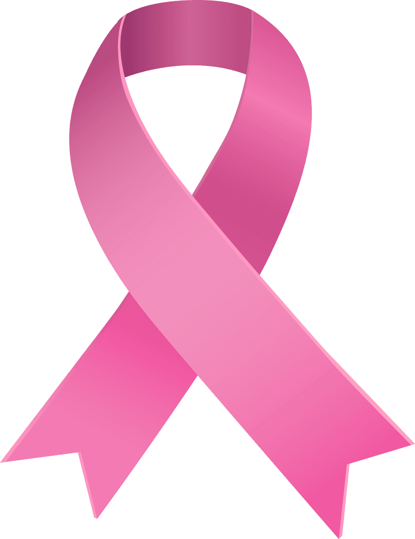 Pink Ribbon Transparency Symbolizing Breast Cancer Awareness