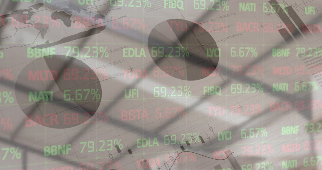 Transparent Financial Data Overlapping Stock Charts and Maps