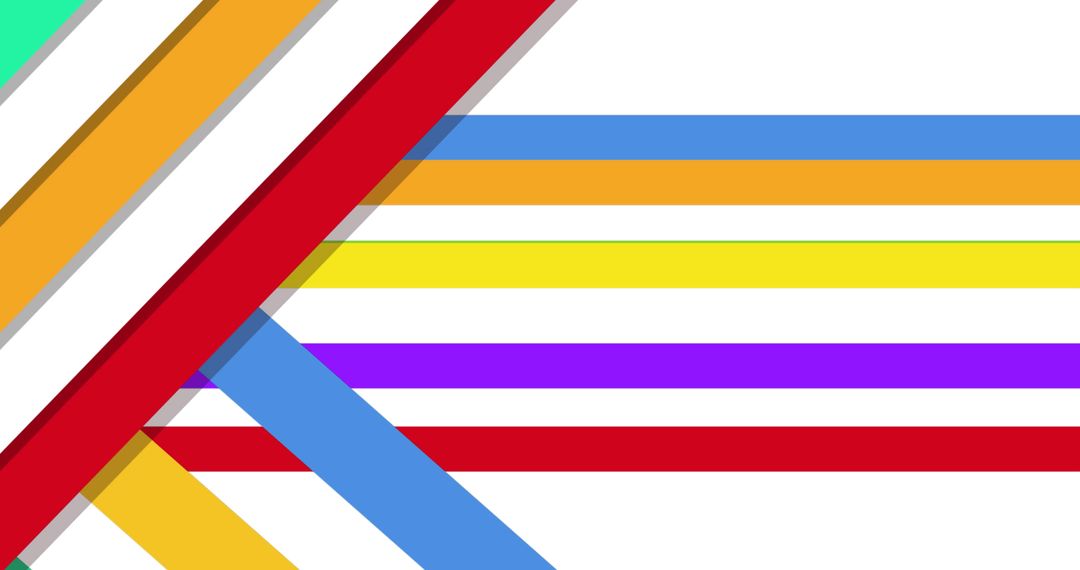 Colorful Diagonal Stripes on White Background
