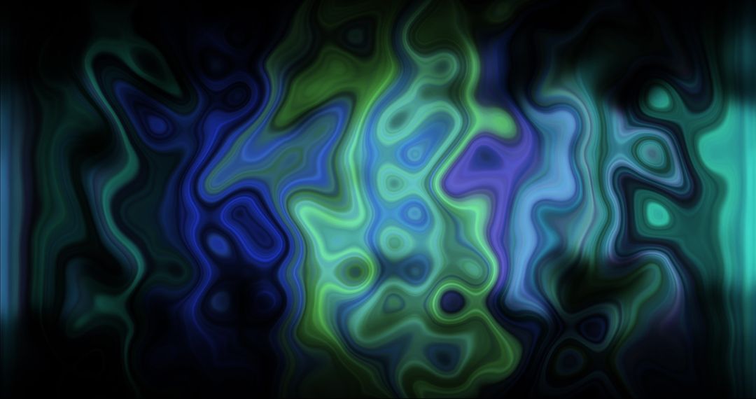 Vibrant Wave-like Patterns in Green and Purple Hues