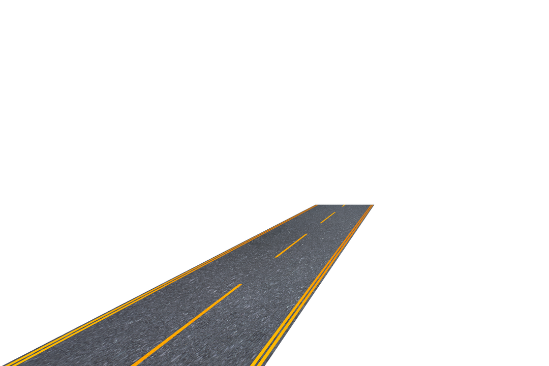 Isolated Road with Markings on Transparent Background for Travel Concept - Download Free Stock Images Pikwizard.com