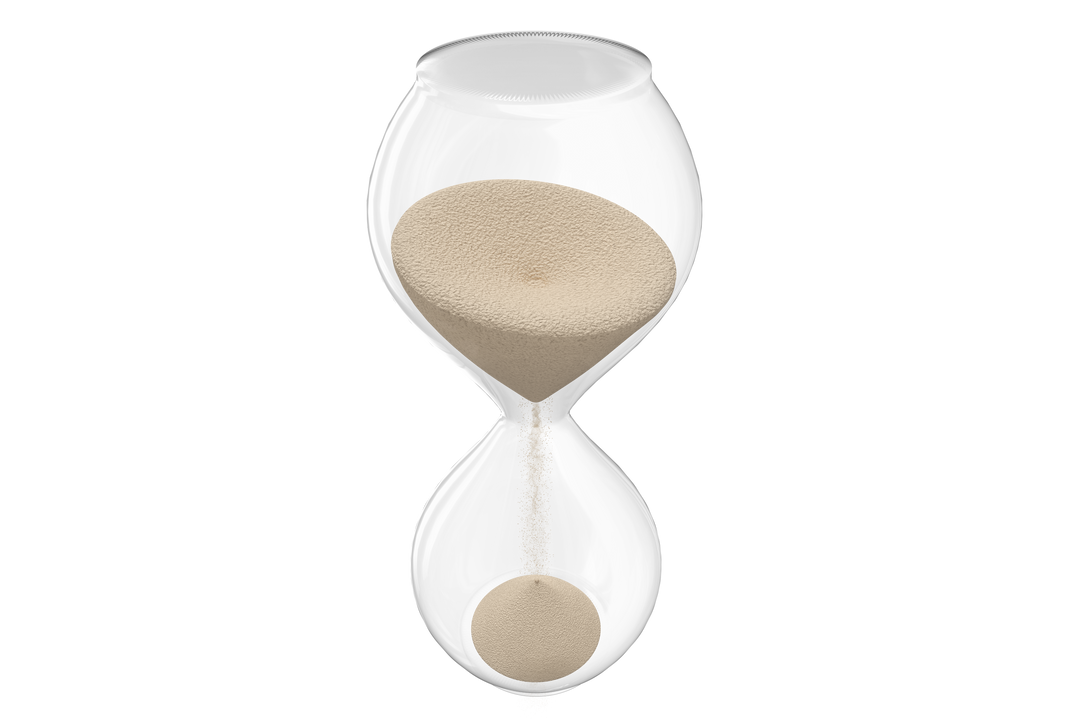 Transparent Hourglass with Flowing Sand Marking Time - Download Free Stock Images Pikwizard.com