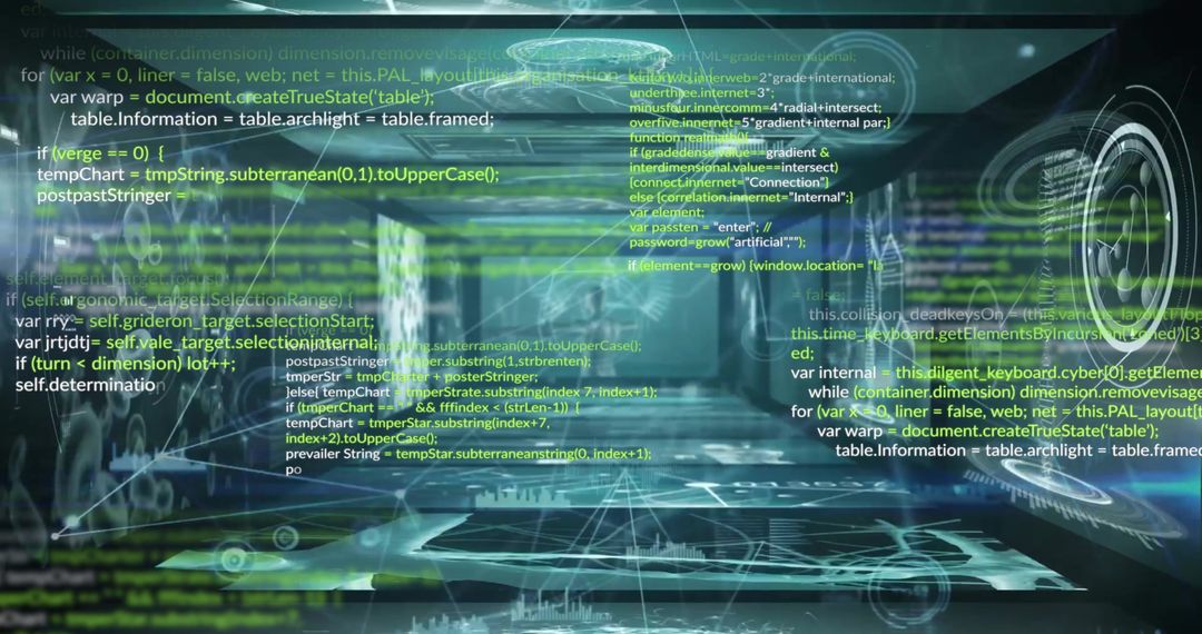 Data Processing and Network Connections Concept