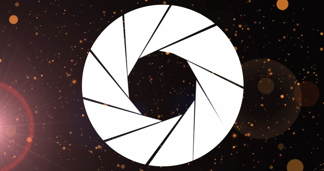 Lens Diaphragm Symbol Illuminating Abstract Technology Theme