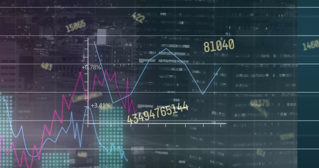 Diverse Graphs and Data Over Urban Landscape